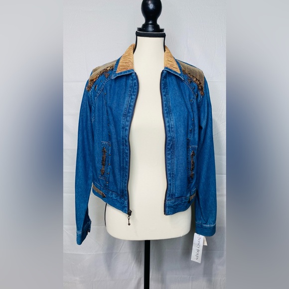 VINTAGE NANCY BOLEN WOMENS DENIM JACKET - Picture 11 of 16